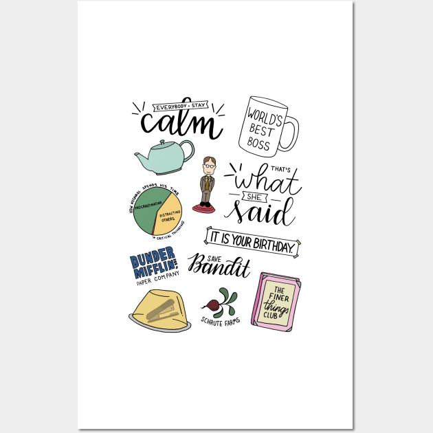 The Office TV Show Art Wall Art by lettersofjoy